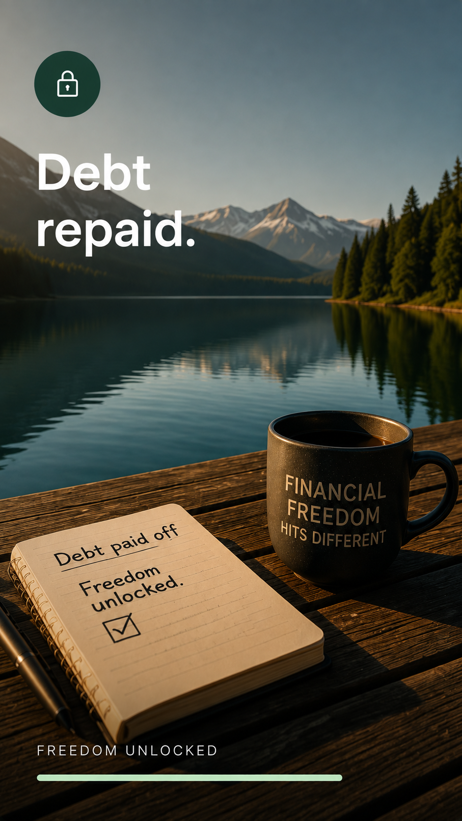 ISCEND share card: Debt repaid, freedom unlocked
